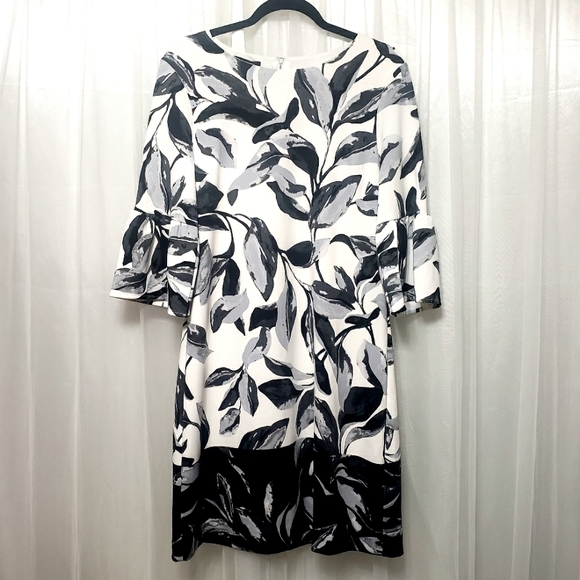 Alfani NWT Sz 6 Luxe Jungle Botanical Print Dress - Picture 2 of 12